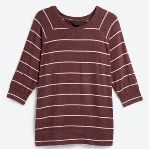 Burgundy Nautical Boat Neck Sweater